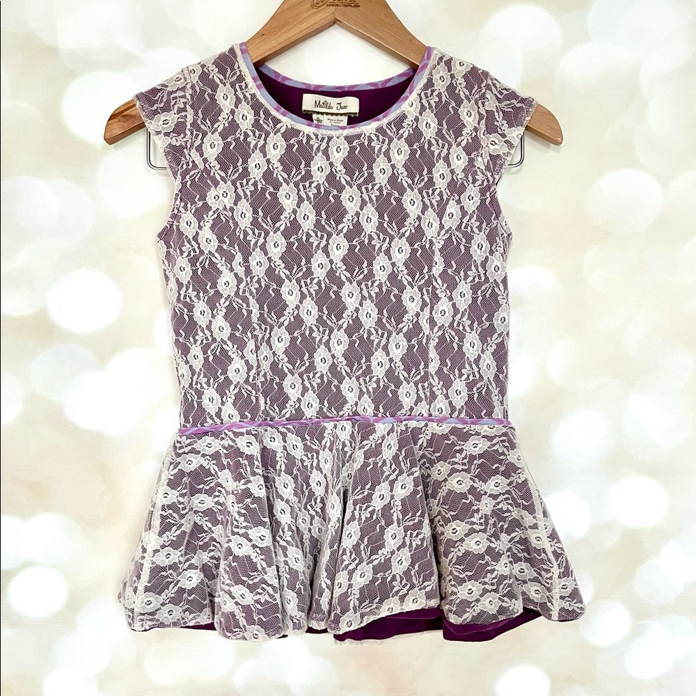 Matilda Jane Poet Peplum Top in Plum size 8